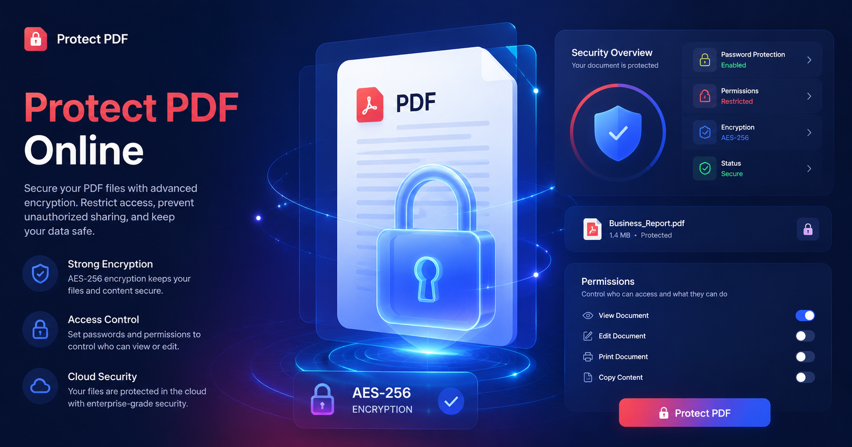 Protect PDF Online Free – Secure PDF Files with Password