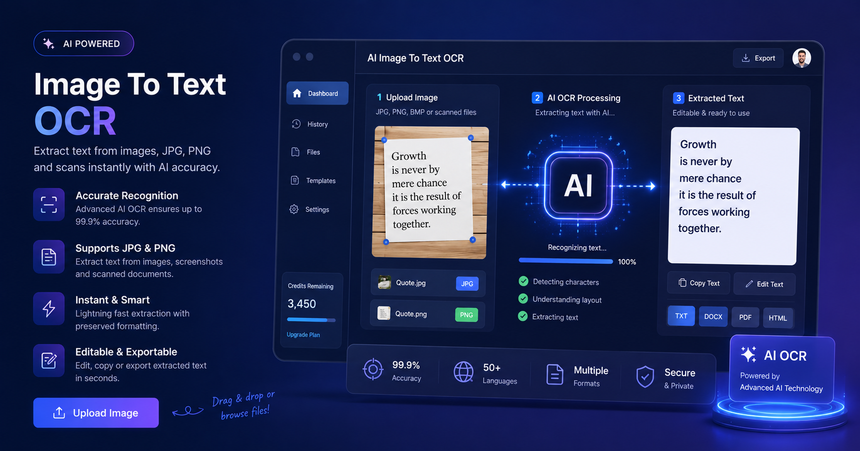 Image To Text Online Free – Extract Text from Images with AI OCR