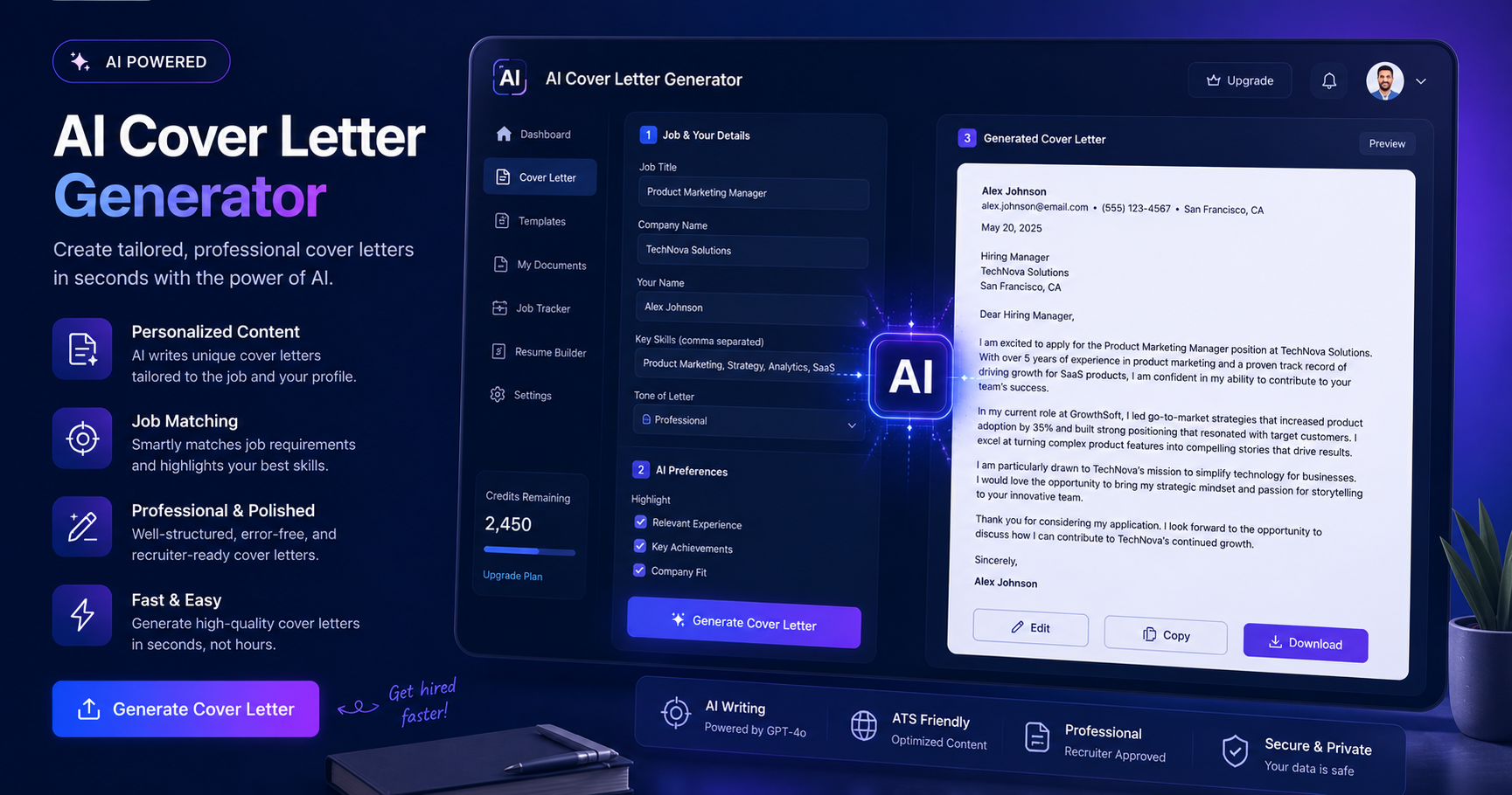 AI Cover Letter Generator Online Free – Create Professional Cover Letters with AI