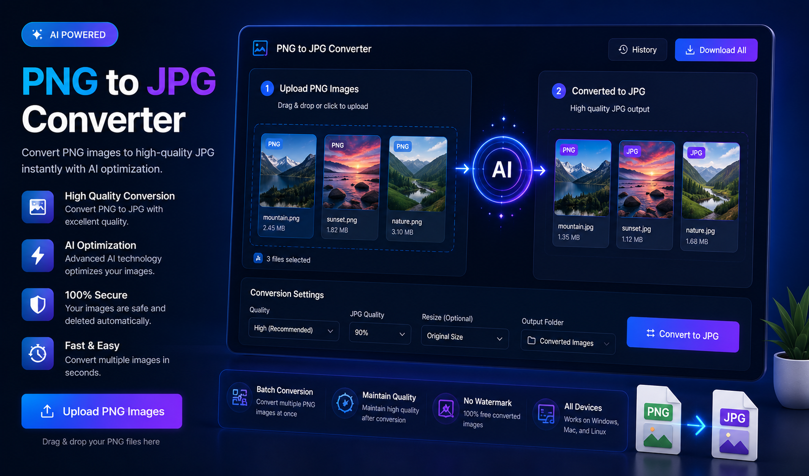 PNG to JPG Converter Online Free – Convert PNG Images to JPG Instantly