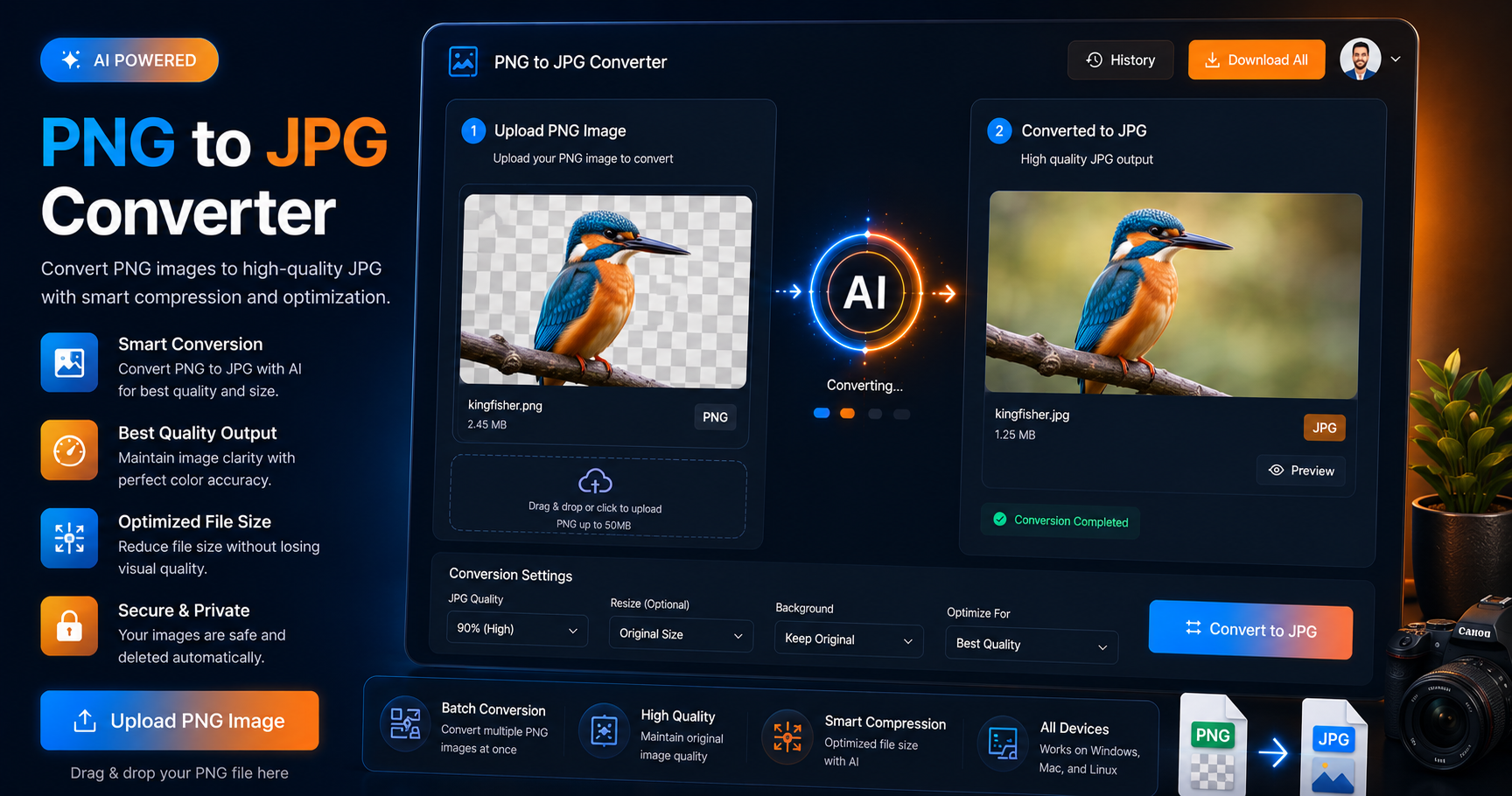 PNG to JPG Converter – Convert PNG Images to JPG Online Free