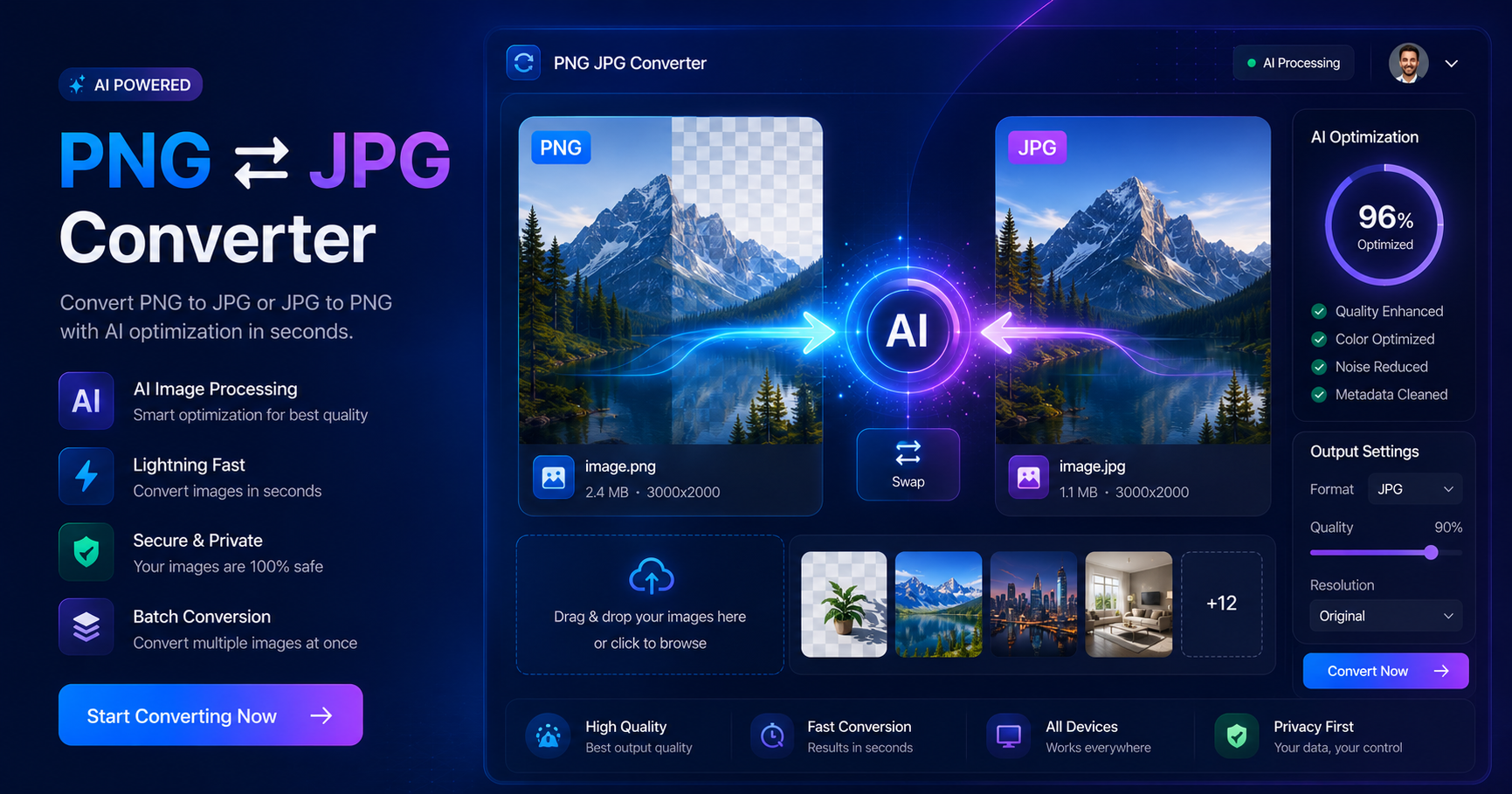 PNG to JPG Converter – Convert PNG Images to JPG Online Free