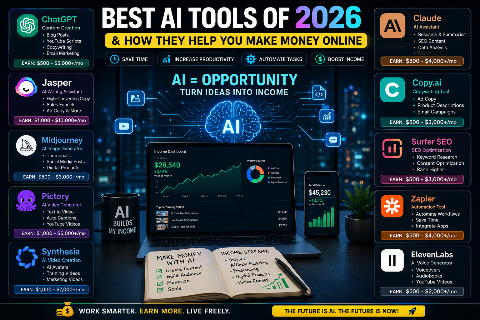 Best AI Tools of 2026 and How They Help You Make Money Online