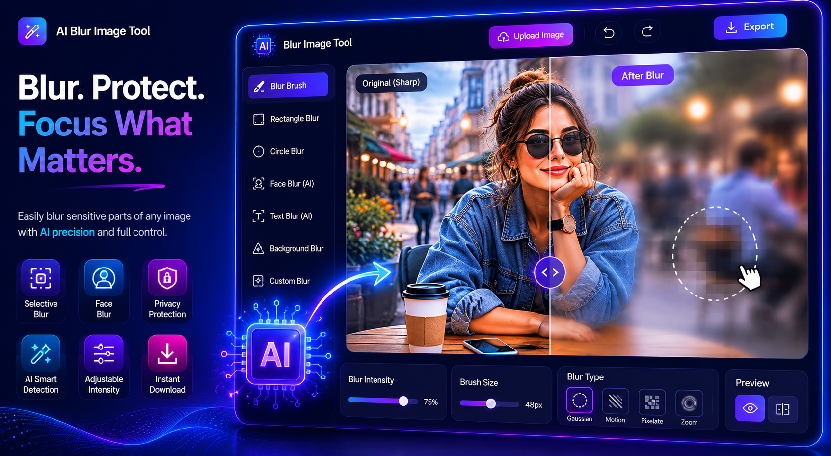 Blur Image Tool – Apply Blur Effects Online Free at SnappDF.cloud